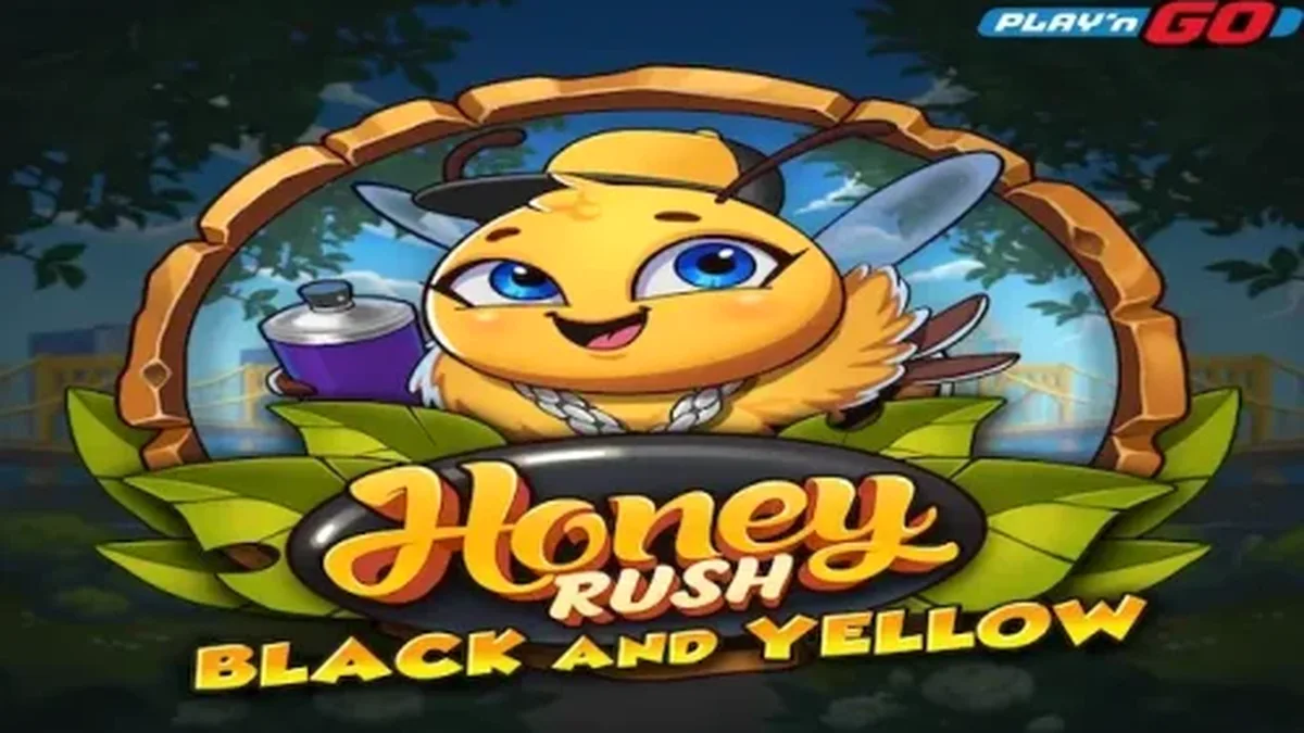 Honey Rush Black and Yellow slot game interface